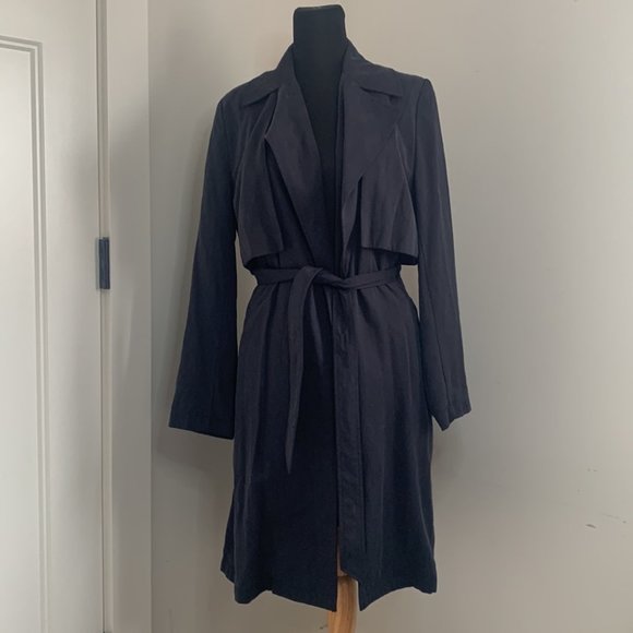 Zara Jackets & Blazers - Zara NWT trench coat jacket womens tie closure kick pleat drapery sz lg spring